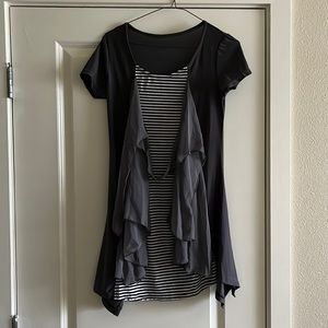 Gray short sleeve mini dress